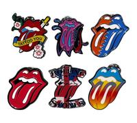 The Rolling Stones Tongues Evolution Pin Badge Set Size One Size
