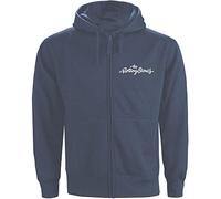 The Rolling Stones Uomo Classic Tongue (Back Print) Cappuccio Not Applicable, Blu (Navy Navy), Medium