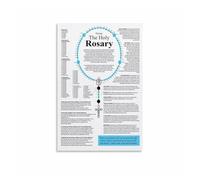 The Rosary Devotional Poster, How to Pray Catholic Prayer Wall Art for Christian Home, Chapel, Dorm Room(Unframed,16x24inch(40x60cm))
