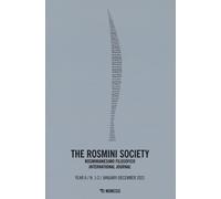 The Rosmini society. Rosminianesimo filosofico international journal (2021...
