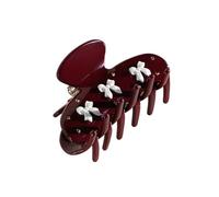 The RPZL - Accessorio per capelli grandi in acetato di alta qualità, clip oversize per capelli spessi e sottili, elegante clip per capelli per donne e ragazze (fiocchi rosso ciliegia festivo)