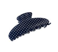 The RPZL - Accessorio per capelli grandi in acetato di alta qualità, clip oversize per capelli spessi e sottili, elegante clip per capelli per donne e ragazze (pois blu scuro)