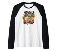 The Rub Is Classified Funny BBQ Grilling Pitmaster Smoking Maglia con Maniche Raglan
