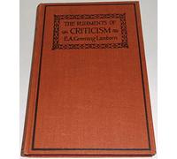 The Rudiments Of Criticism