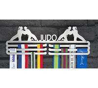 The Runners Wall - espositore di medaglie da parete, in acciaio INOX, motivo: judo femminile