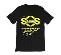 The S.O.S Band T-Shirt - Just Be Good To Me - Weekend Girl - 80s Funk Soul Disco Black S