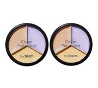 THE SAEM Cover Perfection Triple Pot Concealer 04 Tone Up Beige 4,5 g 3 col...