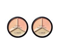 The Saem - Cover Perfection Triple Pot Concealer - 4.5g*3 - 03 Correct Up Beige (2ea) Set