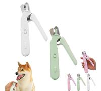 The Safetrim by Pupnourish, 2 in 1 Nail Clipper and Grinder, with Light Multifunctional Nail Clippers, for Dogs with Grinder, Suitable for All Body Types (White*Green)