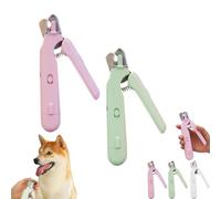 The Safetrim by Pupnourish, 2 in 1 Nail Clipper and Grinder, with Light Multifunctional Nail Clippers, for Dogs with Grinder, Suitable for All Body Types (Pink*Green)