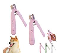 The Safetrim by Pupnourish, 2 in 1 Nail Clipper and Grinder, with Light Multifunctional Nail Clippers, for Dogs with Grinder, Suitable for All Body Types (2-PCS Pink)