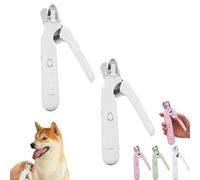 The Safetrim by Pupnourish, 2 in 1 Nail Clipper and Grinder, with Light Multifunctional Nail Clippers, for Dogs with Grinder, Suitable for All Body Types (2-PCS White)