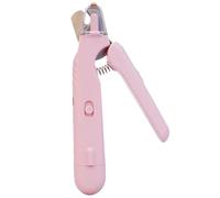 The Safetrim By Pupnourish, Led Pet Nail Clipper, Claw Scissors For Dogs, 2 In 1 Design Precision Trimming And Grinding, Low Noise, Avoid Injuries For Small Medium Large Dogs Cats (PINK)
