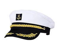 The Sailor Hat - Cappello vintage da capitano unisex, elegante cappello da marinaio | accessorio regolabile per costume marittimo per crociera, cosplay, Halloween, tema spiaggia, barca, celebrazione
