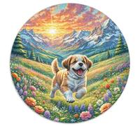 The Saint Bernard 1000 Pezzi Puzzle Rotonda Puzzle Giochi Intellettuali Creativo, Antistress Bambini Decompressione Regalo (67.5x67.5cm)