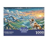 The Saint Bernard Jigsaw Puzzle Impossibili 1000Pcs Decorazione Per La Casa. Rilassamento E Intelligence Per Adulti E Bambini Da 12 Anni 38x26cm/1000pcs