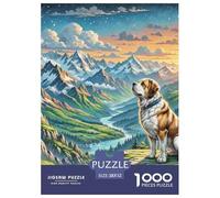 The Saint Bernard Puzzle 1000-pieces Per Gli Adulti Jigsaw Colorato Moderno Educativi Compleanno Natale Regalo Bambino Qualità Premium 52x38cm/1000pcs