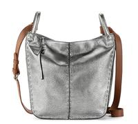 The Sak Los Feliz Borsa a tracolla in pelle, grande borsa con tracolla regolabile singolo, argento scuro, Argento scuro., Medium