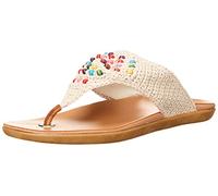 The SAK Shana Crochet Thong Sandal, Bassi Donna, Ecru Bali Beads, 38 EU