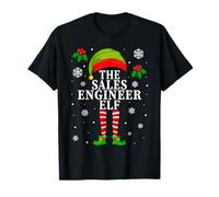 The Sales Engineer Elf Christmas Matching Maglietta