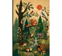 The Scandinavian Forest: A Minimalist Lined Hardcover Journal Inspired by Scandinavian Design, Woodland Wildlife, Birds, Folk Art, and Nature