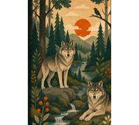 The Scandinavian Wolves: A Minimalist Lined Hardcover Journal Inspired by Scandinavian Design, Woodland Wildlife, Nordic Landscapes, and Nature