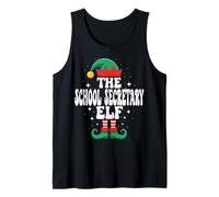 The School Secretary Elf Funny Christmas Matching Family Canotta