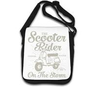 The Scooter Rider On The Storm - Borsa a tracolla, colore: Bianco