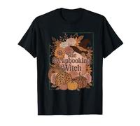 The Scrapbooking Witch Leopard Zucca Autunno Floreale Maglietta