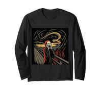The Scream Modern Graffiti Style Horror Urban Street Art Maglia a Manica