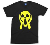 The Scream Parody T-Shirt Nuclear Hazard Sign Symbol Nuke Funny Fashion Tee Top Black XXL