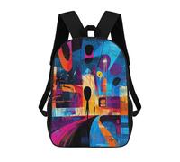 The Scream Reimagined - Geometric Abstract Expressionism Zaini, Zaino Per Bambini, Borsa Scolastica Per Studenti, Zaini Da Viaggio Stampati in 3D, Zaino Accessorio Moda, Zaini Impermeabili Per Bambini