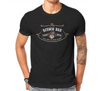 The Scumm Bar Hipster Tshirts Monkey Island Game LeChuck Elaine Guybrush Men Graphic Pure Cotton Tops T Shirt O Neck Oversized Black XL