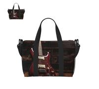 The Sea - Borsone da palestra per uomo e donna, motivo elefanti, con scomparto per scarpe, borse da viaggio leggere, Chitarra elettrica., Taglia unica, Borsone da viaggio