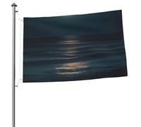 The sea under the full moon Bandiera da giardino 2 x 0,9 m bandiera da esterno bandiera Brezza bandiera a prova di scolorimento bandiere per casa casa decorazione interna esterna