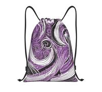 The Sea Witch Inspired Titolo: borsone leggero con coulisse, impermeabile, pieghevole, con tracolla regolabile, ideale per sport, yoga, viaggi e scuola, Nero , S
