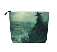 The Sea Witch Inspired Versatile Travel Makeup Bag Travel Pouch con cerniera Accessori Organizer, Nero , Taglia unica, Beauty case