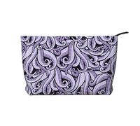 The Sea Witch Inspired Zipper Closure Velluto Borsa Trucco Multifunzionale Organizer 22x7x17cm per Viaggi Campeggio Vacanze Fitness, Nero , Taglia unica