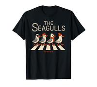 THE SEAGULLS X Vintage Retro Amburgo Moin Divertente gabbiani Maglietta