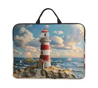The Seaside Lighthouse, custodia per computer portatile da 14 pollici, per scuola, ufficio, viaggi, lavoro, uso quotidiano