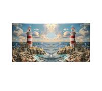 The Seaside Lighthouse Print Versatile Party Banner, migliori bandiere banner per eventi, per decorazioni per feste di compleanno