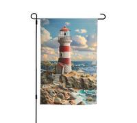 The Seaside Lighthouse Stampa 30,5 x 45,7 cm portico tutte le stagioni bandiere all'aperto decorazione cortile bandiera patio decorazione cortile