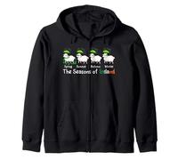 The Seasons Patrick's Day Ireland Quattro Simpatici trifogli di Pecora Felpa con Cappuccio