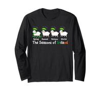 The Seasons Patrick's Day Ireland Quattro Simpatici trifogli di Pecora Maglia a Manica