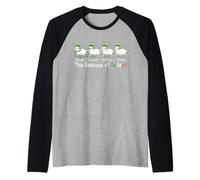 The Seasons Patrick's Day Ireland Quattro Simpatici trifogli di Pecora Maglia con Maniche Raglan