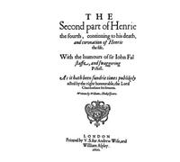 The Second Part of Henrie the Fourth - Henry IV part 2 - First Quarto - Q1 - First Edition Experience