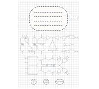 The Secret Cover Notebook - Blue Edition: 5x5 Graph Paper and Quad Ruled Grid Notebook with a Secret Puzzle on the Cover | 7x10 Inch, 100 Blank Pages for Mathematics, Science, and Technical Drawings