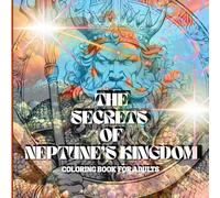 THE SECRETS OF NEPTUNE'S KINGDOM COLORING BOOK FOR ADULTS: 8.5 x 8.5/ 66 Pages/31 Single-sided Grayscale Images/Black Backing Pages/For Adults/ Pencils, Markers or Crayon/Relaxation Art Therapy