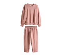 THE SET Donne Completo con felpa oversize con maniche raglan e pantaloni da jogging dritti Rosa XL