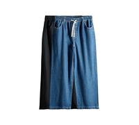 THE SET Donne Confezione da 2 Jeans a Gamba Larga con Elastico in Vita Black/Mid Blue 38